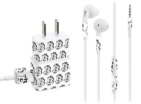 Bitcoin Pattern Phone Charger Skin