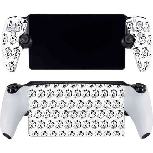 Bitcoin Pattern PlayStation Portal Remote Player Skin