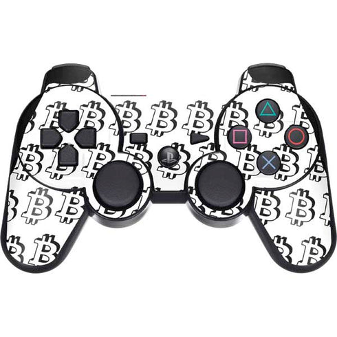 Bitcoin Pattern PS3 Dual Shock wireless controller Skin