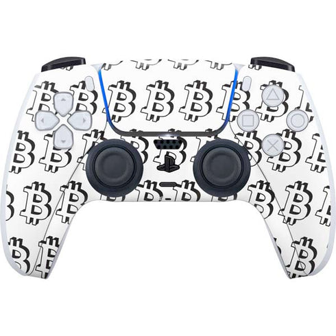 Bitcoin Pattern PS5 Controller Skin