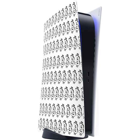 Bitcoin Pattern PS5 Digital Edition Console Skin