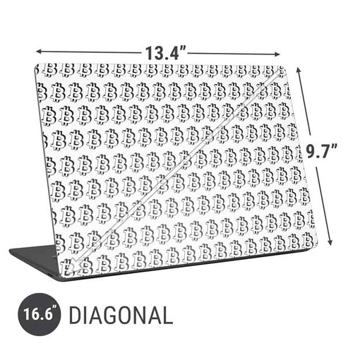 Bitcoin Pattern Universal Laptop 16.6in (13.4 x 9.7in) Skin
