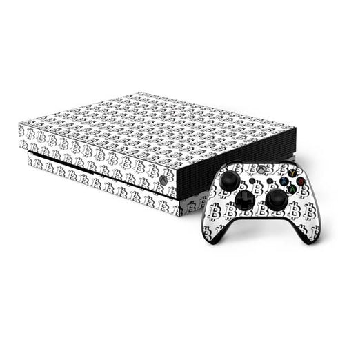 Bitcoin Pattern Xbox One X Bundle Skin