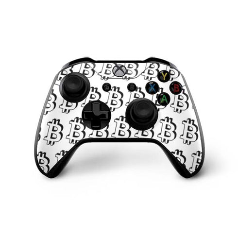 Bitcoin Pattern Xbox One X Controller Skin