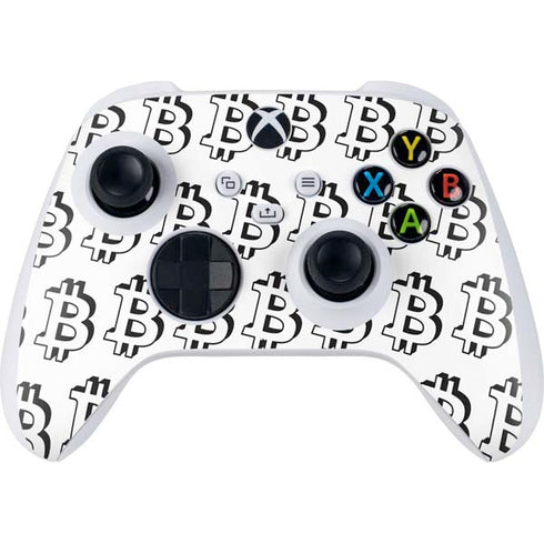 Bitcoin Pattern Xbox Series S Controller Skin