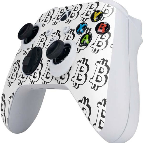 Bitcoin Pattern Xbox Series S Controller Skin