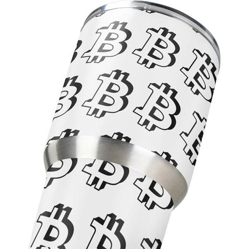 Bitcoin Pattern Yeti 30oz Rambler Tumbler Skin
