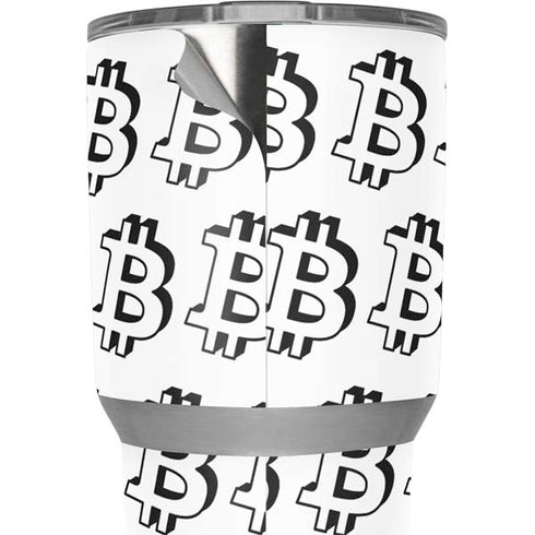 Bitcoin Pattern Yeti 30oz Rambler Tumbler Skin