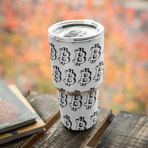 Bitcoin Pattern Yeti 30oz Rambler Tumbler Skin