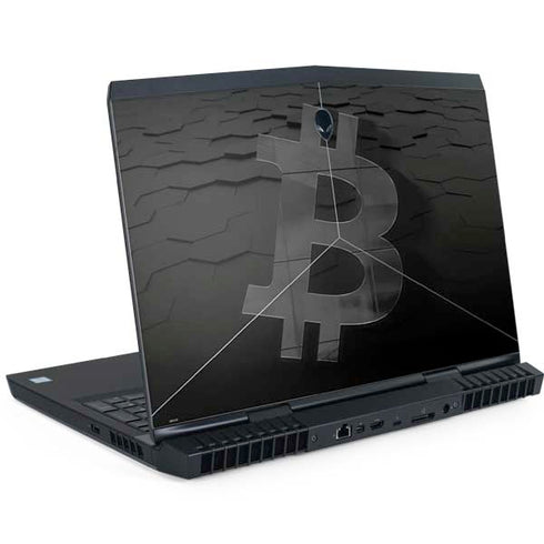 Bitcoin Textured Logo Dell Alienware Skin