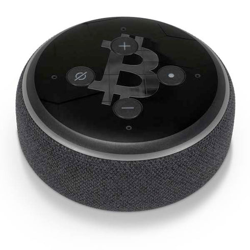 Bitcoin Textured Logo Amazon Echo Dot Skin