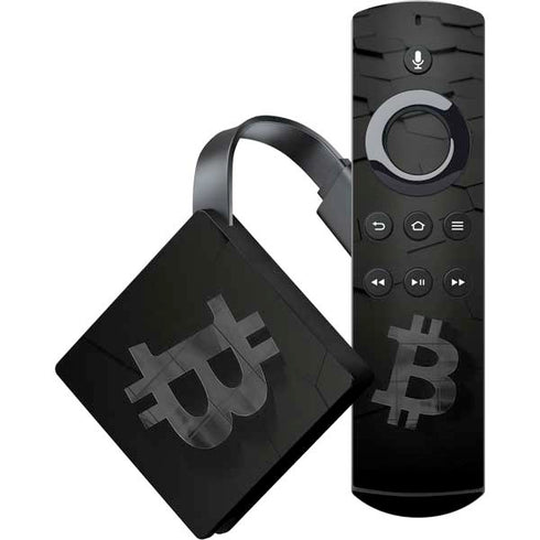 Bitcoin Textured Logo Amazon Fire TV Skin