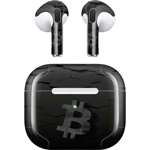 Bitcoin Textured Logo Apple AirPods (3rd Gen 2021) Skin
