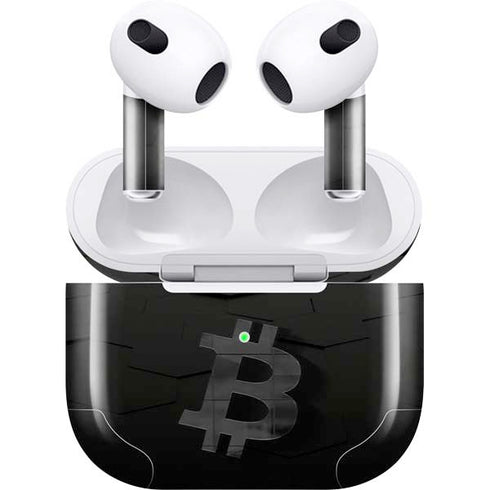 Bitcoin Textured Logo Apple AirPods (3rd Gen 2021) Skin