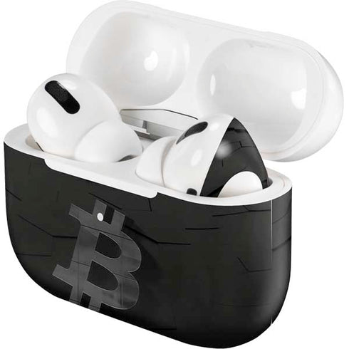 Bitcoin Textured Logo Apple AirPods Pro Skin