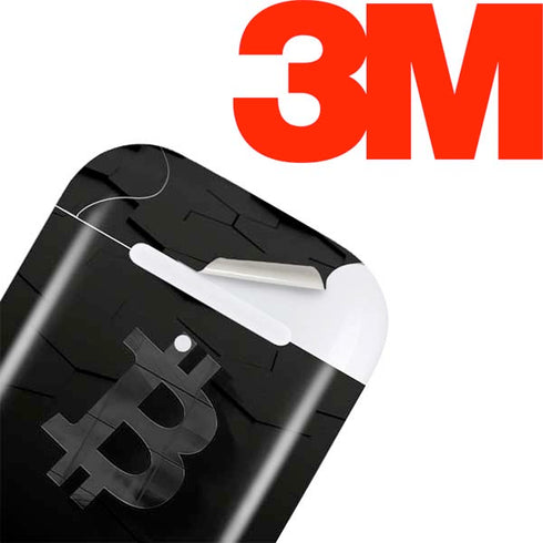 Bitcoin Textured Logo Apple AirPods Skin