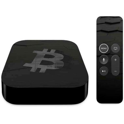 Bitcoin Textured Logo Apple TV Skin