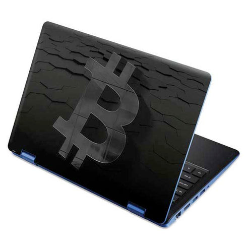 Bitcoin Textured Logo Aspire R11 11.6in Skin