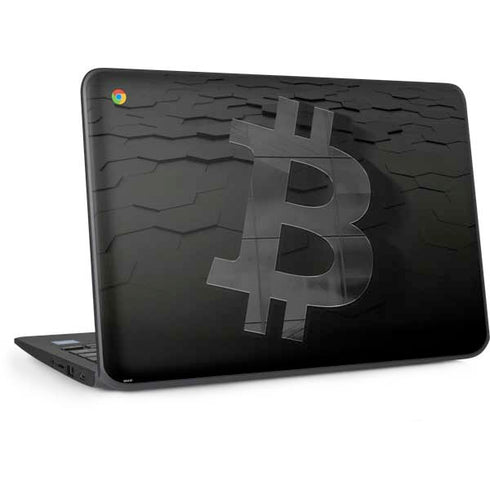 Bitcoin Textured Logo HP Chromebook Skin