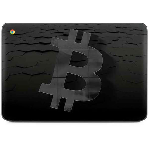 Bitcoin Textured Logo HP Chromebook Skin