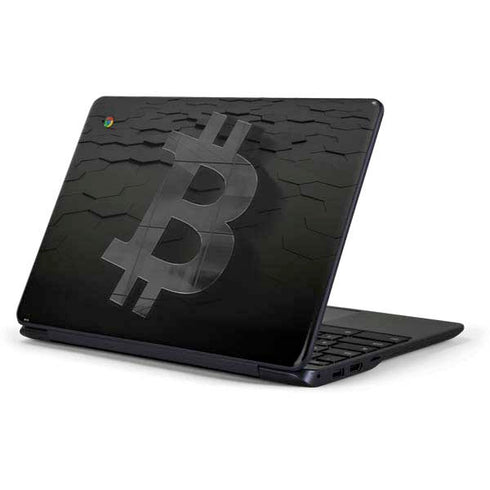 Bitcoin Textured Logo Samsung Chromebook Skin