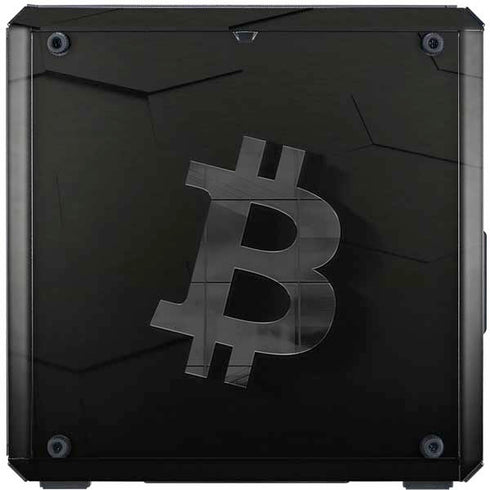 Bitcoin Textured Logo Cooler Master MasterBox Q300L Mini Tower Skin