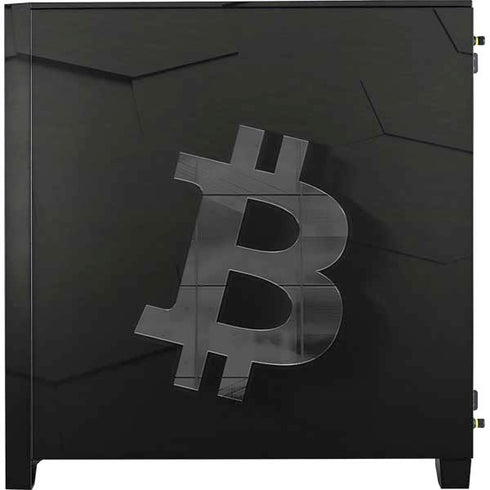 Bitcoin Textured Logo Corsair 4000D Tempered Glass Mid-Tower ATX Case Skin