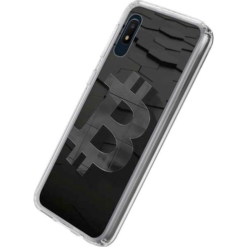 Bitcoin Textured Logo Galaxy A10e Clear Case
