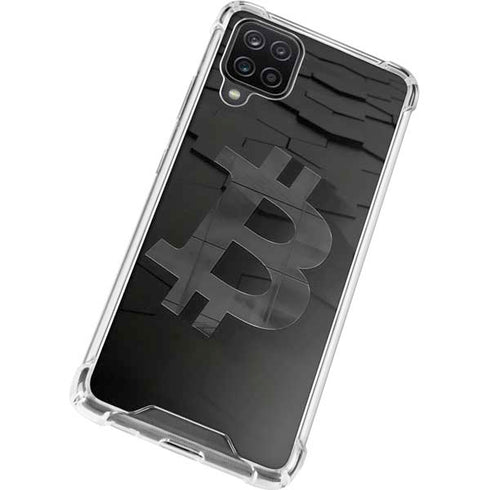 Bitcoin Textured Logo Galaxy A12 Clear Case