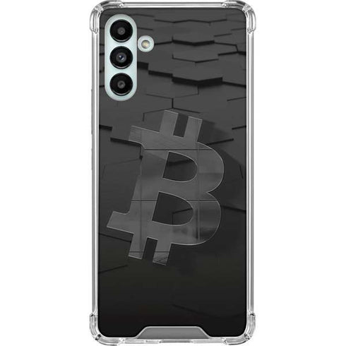 Bitcoin Textured Logo Galaxy A13 5G Clear Case