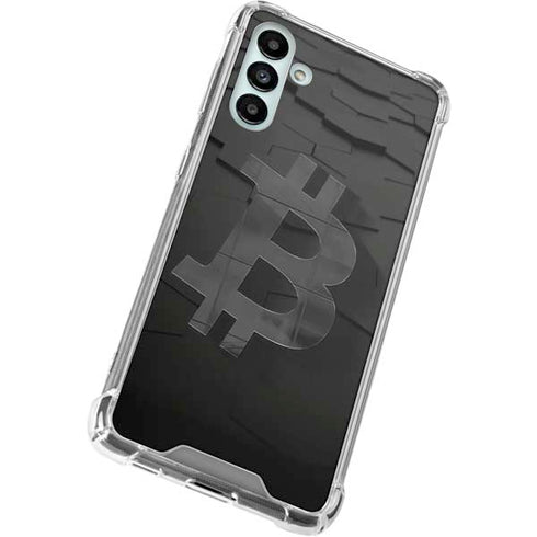 Bitcoin Textured Logo Galaxy A13 5G Clear Case