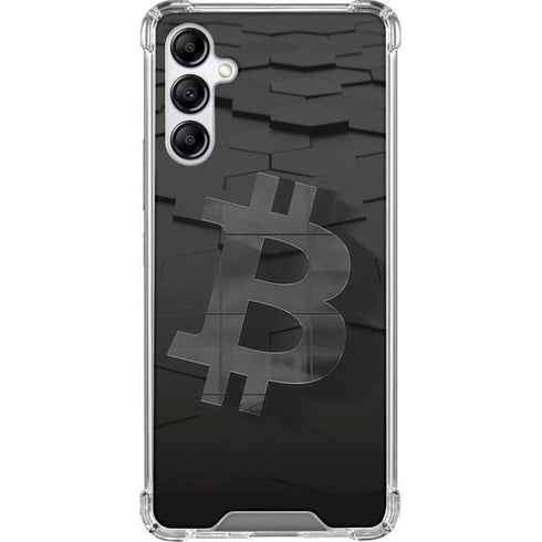 Bitcoin Textured Logo Galaxy A14 5G Clear Case