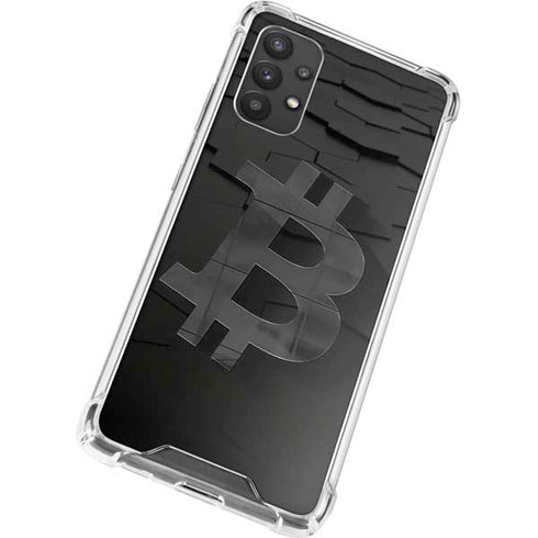 Bitcoin Textured Logo Galaxy A32 5G Clear Case