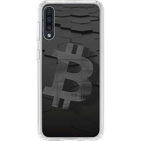 Bitcoin Textured Logo Galaxy A50 Clear Case