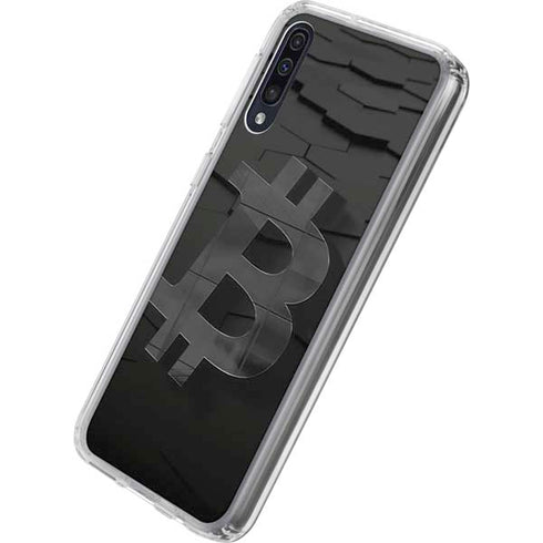 Bitcoin Textured Logo Galaxy A50 Clear Case