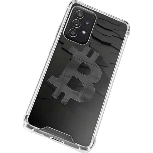 Bitcoin Textured Logo Galaxy A52 5G Clear Case