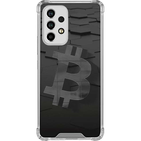 Bitcoin Textured Logo Galaxy A53 5G Clear Case