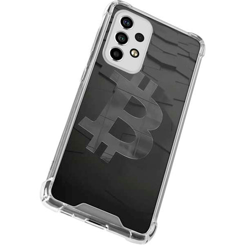 Bitcoin Textured Logo Galaxy A53 5G Clear Case