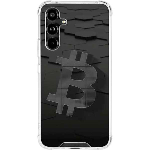 Bitcoin Textured Logo Galaxy A54 5G Clear Case