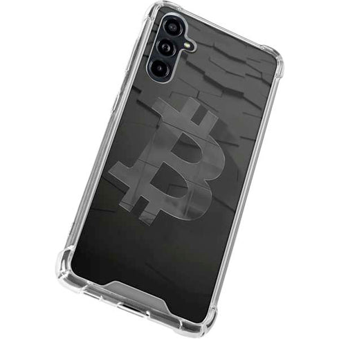 Bitcoin Textured Logo Galaxy A54 5G Clear Case