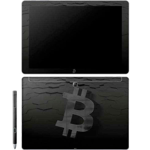 Bitcoin Textured Logo Galaxy Book 12in Skin