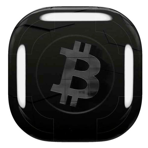 Bitcoin Textured Logo Galaxy Buds Live Skin