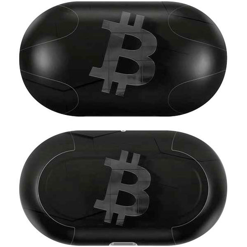 Bitcoin Textured Logo Galaxy Buds Plus Skin