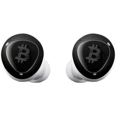 Bitcoin Textured Logo Galaxy Buds Plus Skin