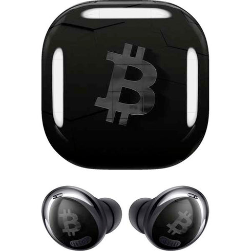 Bitcoin Textured Logo Galaxy Buds Pro Skin