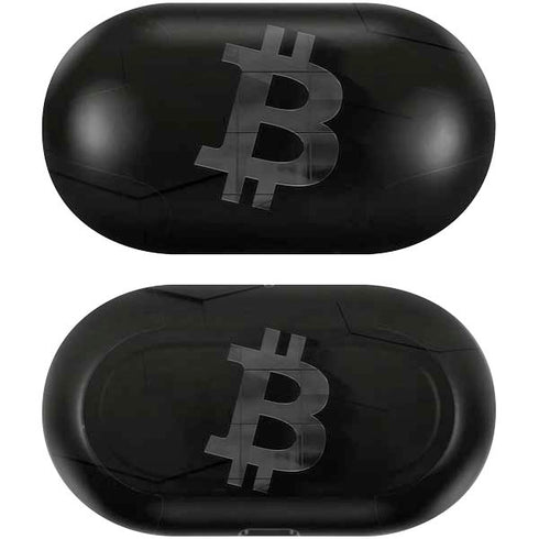 Bitcoin Textured Logo Galaxy Buds Skin