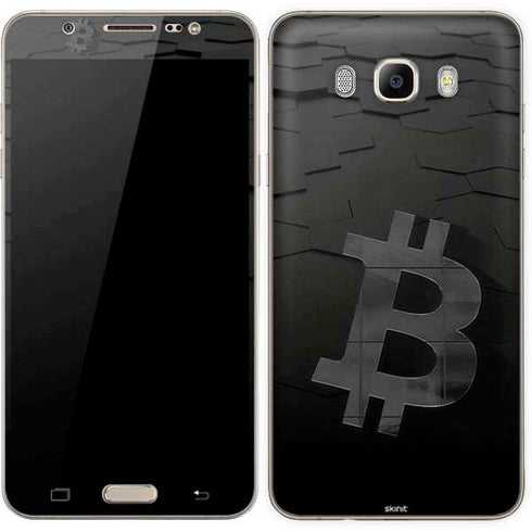 Bitcoin Textured Logo Galaxy J7 Skin