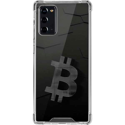 Bitcoin Textured Logo Galaxy Note20 5G Clear Case
