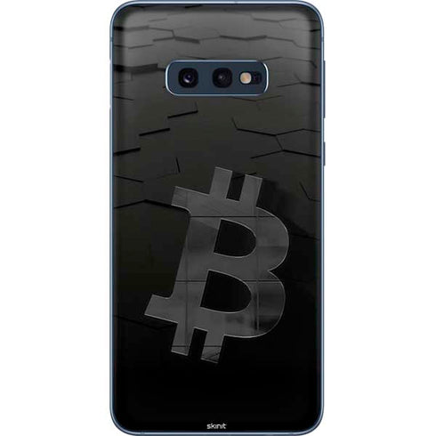 Bitcoin Textured Logo Galaxy S10e Skin