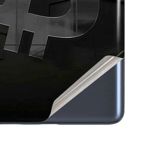 Bitcoin Textured Logo Galaxy S20 Fan Edition Skin